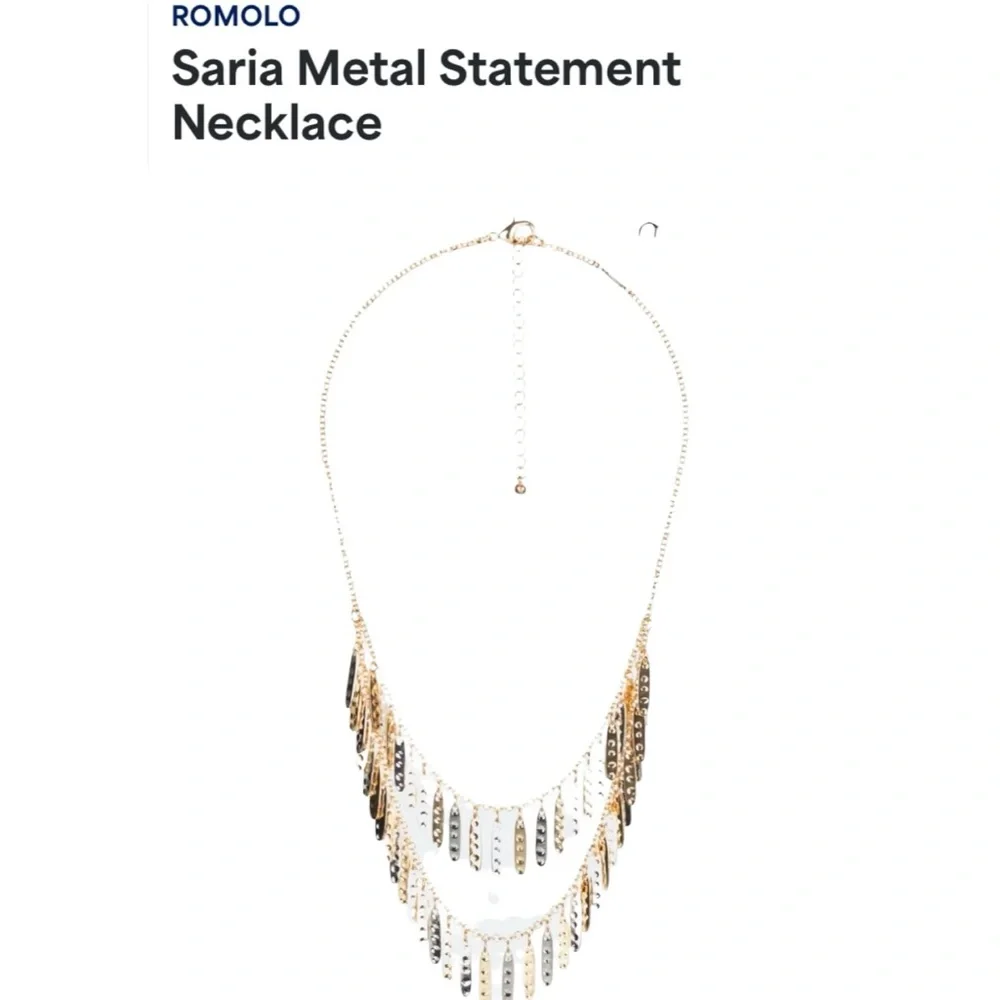 Romulo Saria Two Toned Double Layered Statement Necklace